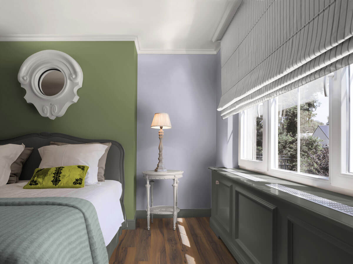 Greetings from Provence: refreshingly natural ambience with pine green and lavender blue | 3D pine 45, 3D lavender 55
